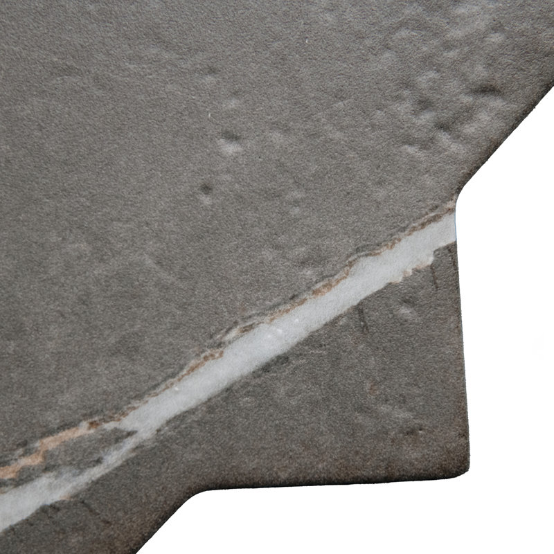 Istanbul Star with Cross 6 In. X 12 In. Porcelain Floor And Wall Tile Kit, Black/White