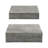 Set of 2 Pinstripe Storage Boxes 10" & 12", White and Gray Polyresin Decorative Keepsake Boxes