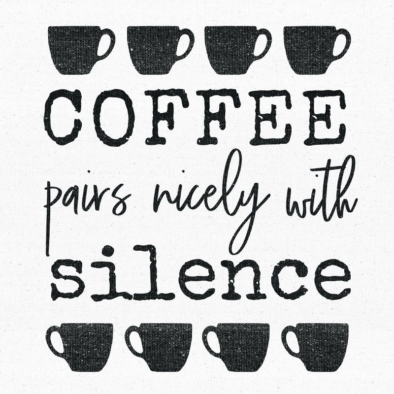 Coffee Silence - Wrapped Canvas Print, 51cm H x 51cm W x 3.8cm D