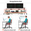 Bureau d'ordinateur 55 "avec tablette pour écran Haigh-1496987889