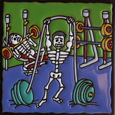 Musculation TalaMex. Carreau d'argile Day-Of-The-Dead
