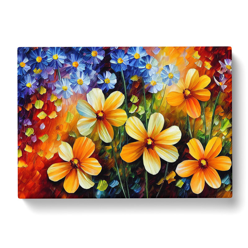 Painted Wildflowers Vol.6 Abstract - Wrapped Canvas, 40cm H x 60cm W x 3cm D