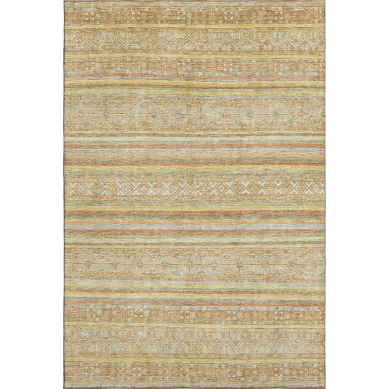 Premium Machine Washable Baford AMF1653 Stripes Rug, Rectangle 9' x 12'