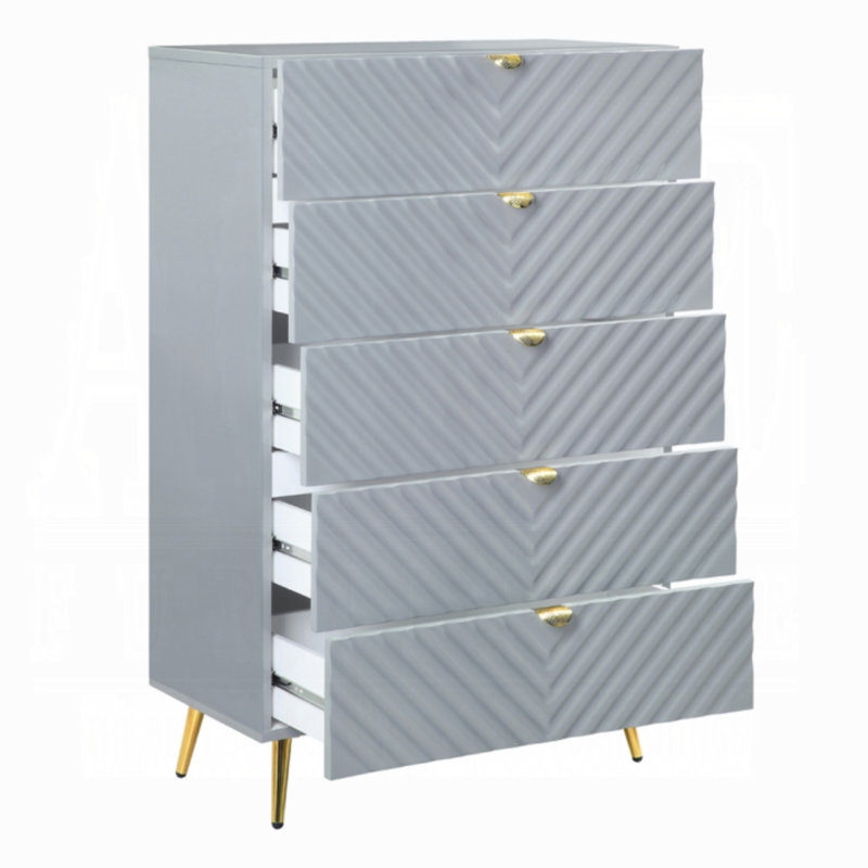 Gaines CHEST, Grey High Gloss