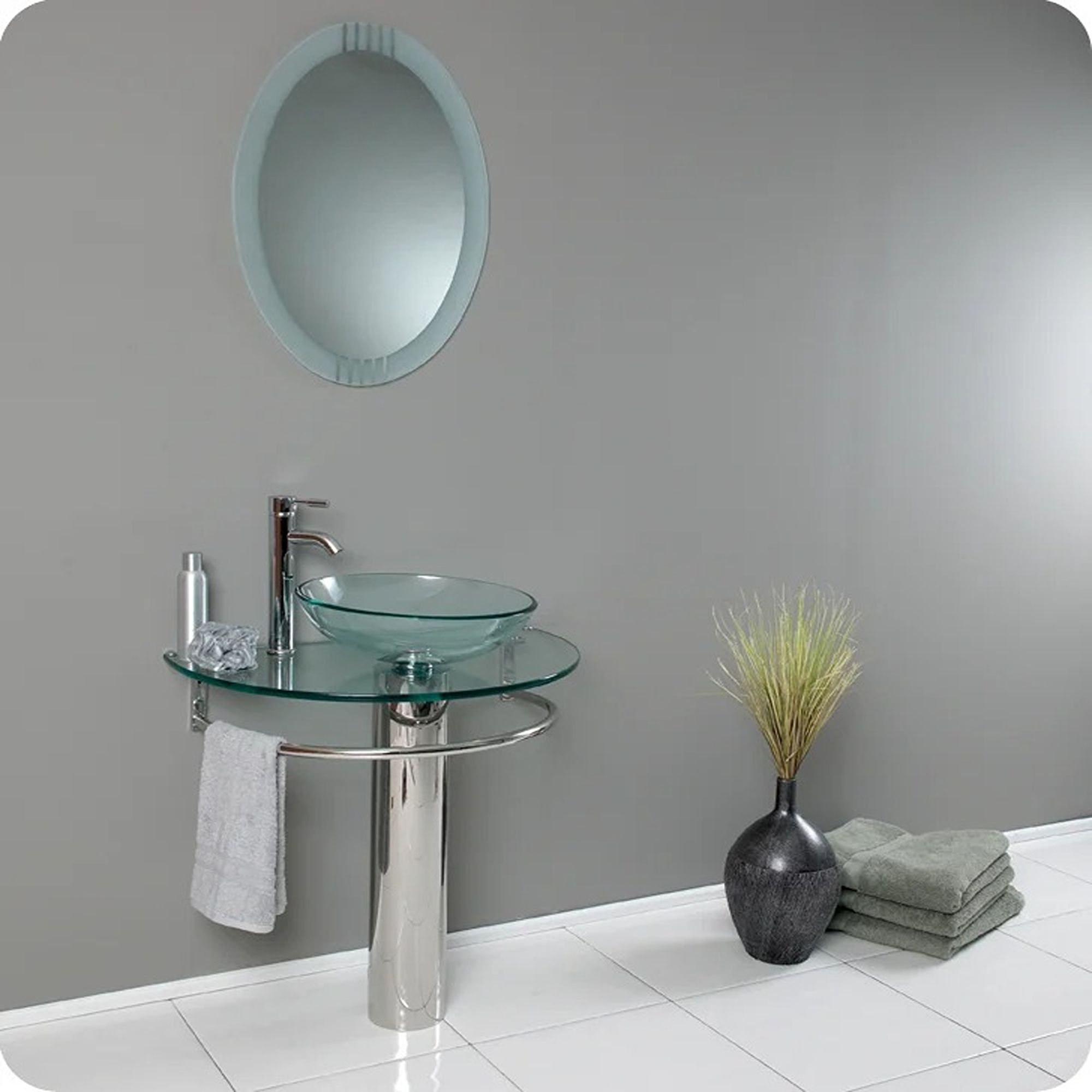 Creative Ware Metal Pedestal Sink Organizer - Chrome