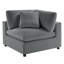Canapé modulaire 2 pièces Caylie - gris anthracite
