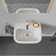 D-Code White Ceramic Rectangular Wall Mount Bathroom Sink with Overflow