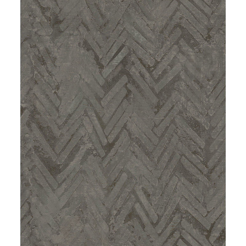 Amesemi Abstract Metallic Wallpaper Roll, Dark Gray