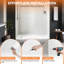 Ensemble de panneaux de douche muraux encastrables l 60 po x P 36 po x H 96 po en grande brique blanche décalée, déclaration moderne, conception texturée, installation rapide et ajustable, épaisseur de 1/8 po (2,8 mm)-119919538
