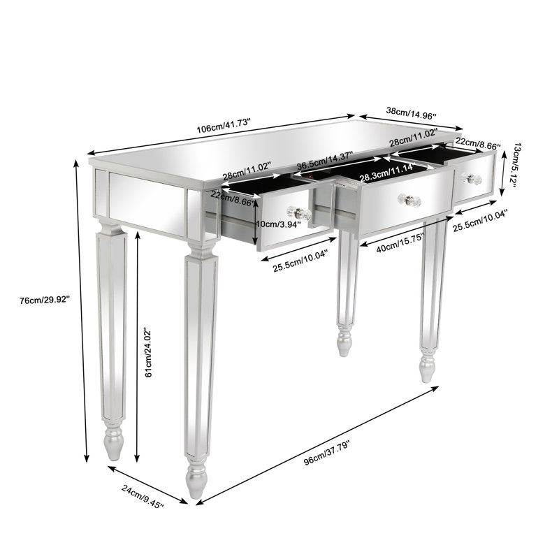 Dawnya Solid Wood Writing Table