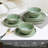 Farrar 18 Piece Water Ripple Design Stoneware Dinnerware Sets-464535944
