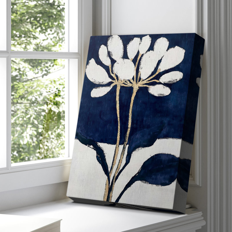 Toile tendue avec châssis floral CLXVII, H 27 po x l 18 po
