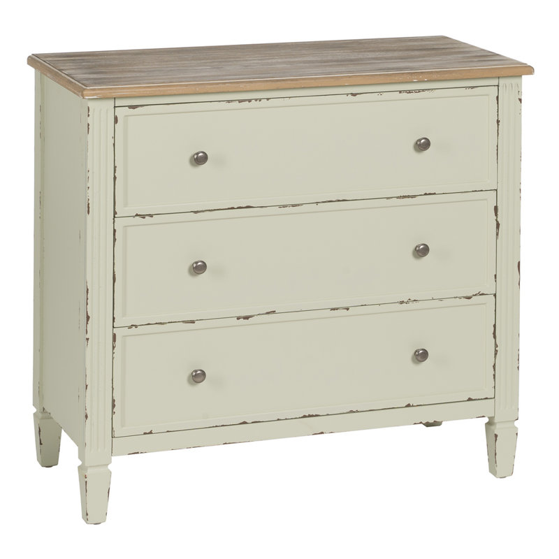 Falaise Solid Wood 90cm W 3 - Drawer Chest of Drawers
