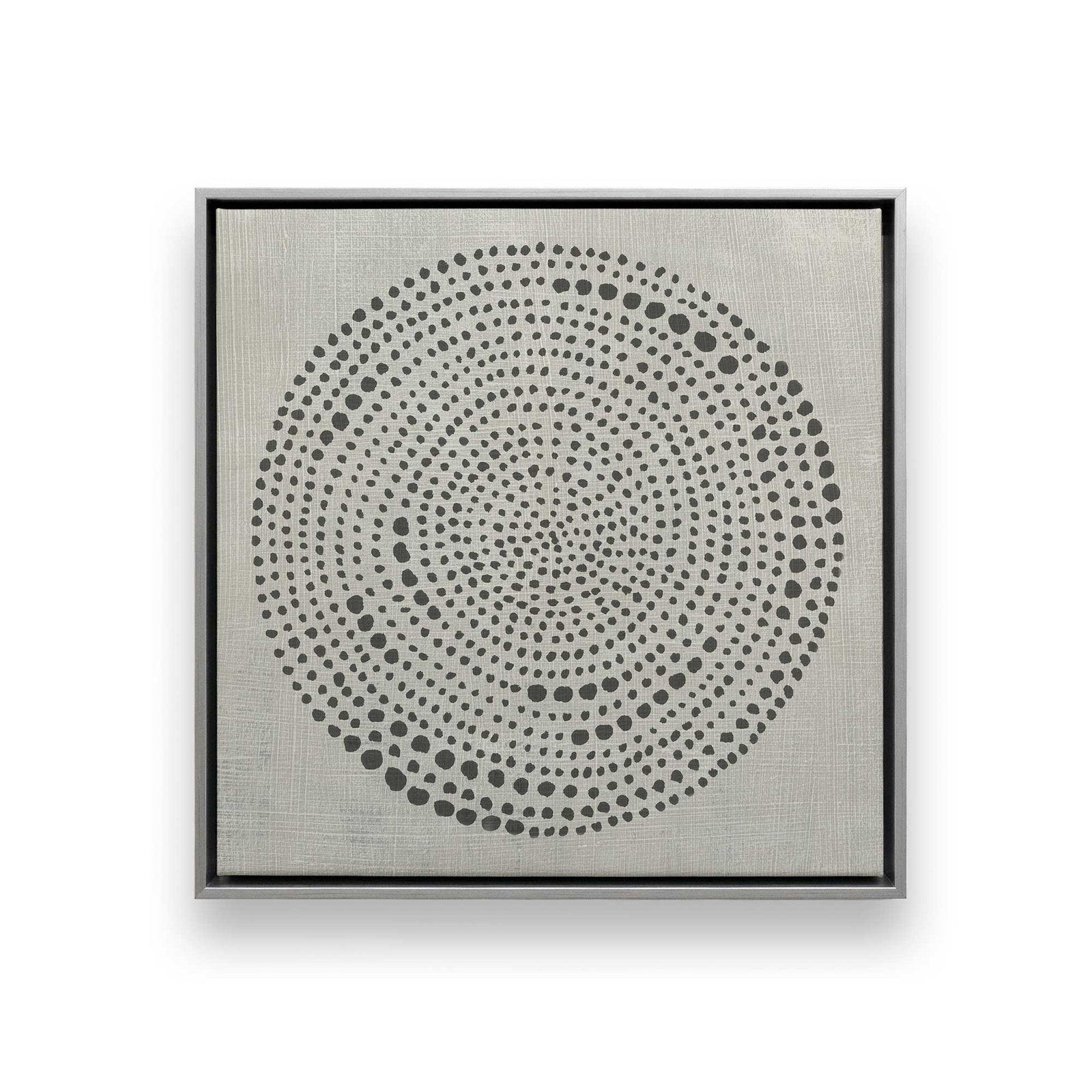 Mythos I Painting by Chariklia Zarris, 36" H x 36" W, Silver Floater Frame without Mat