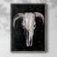 Horned Skull I, reproduction encadrée - bois massif-1713236959