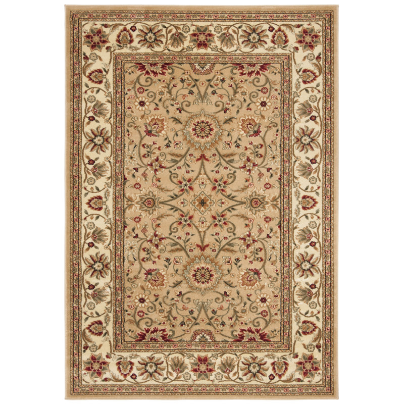 Lyndhurst Oriental Area Rug In Beige / Ivory, Round 183 cm