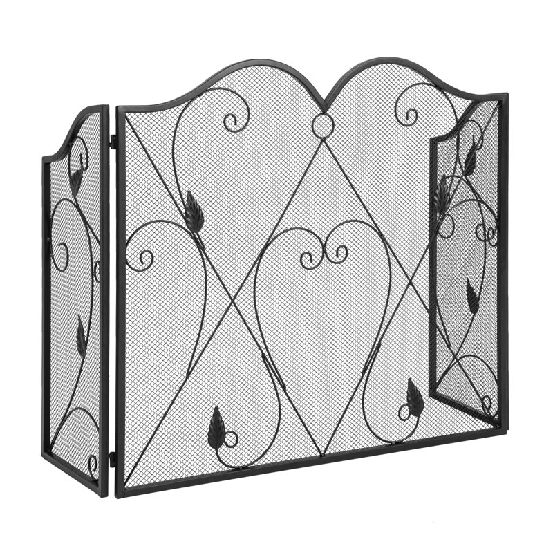 Almore 3 Panel Metal Fireplace Screen