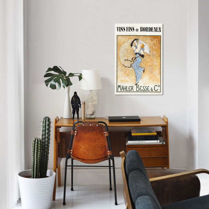 « loulou », affiche rétro sur toile, H 26 po x l 18 po x P 1,5 po, Toile tendue, Pas de tapis