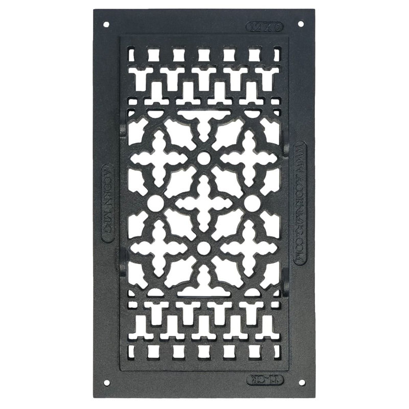 12" x 6" Grille & Louver, Wall Opening (with Holes and Screws)