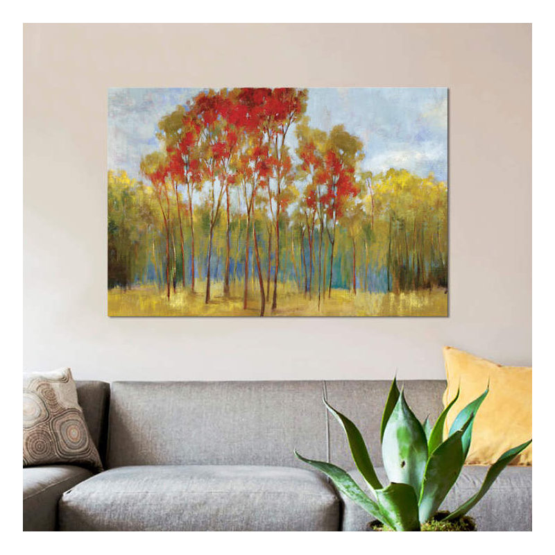 « touche de rouge », impression sur toile, H 12 po x l 18 po x P 1,5 po