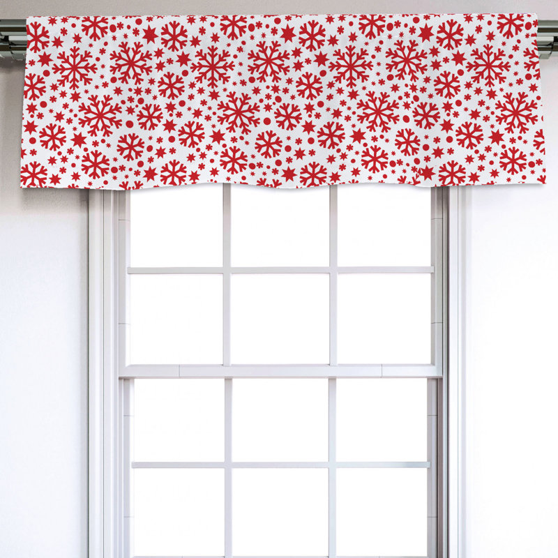 Sateen Abstract Ruffled Window Valance