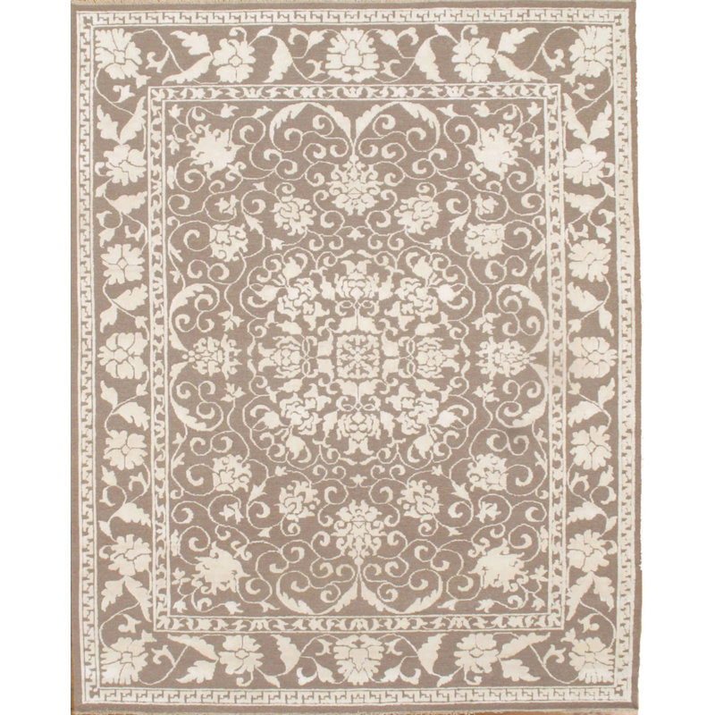 Tapis beige unique de 8 pi x 10 pi