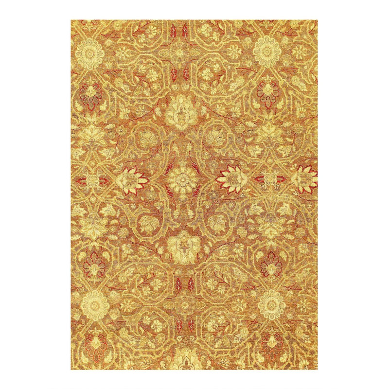 Canvello Fine Hand Knotted Pak Silkroad Tabriz Design Rug - 6'1'' X 9'3''