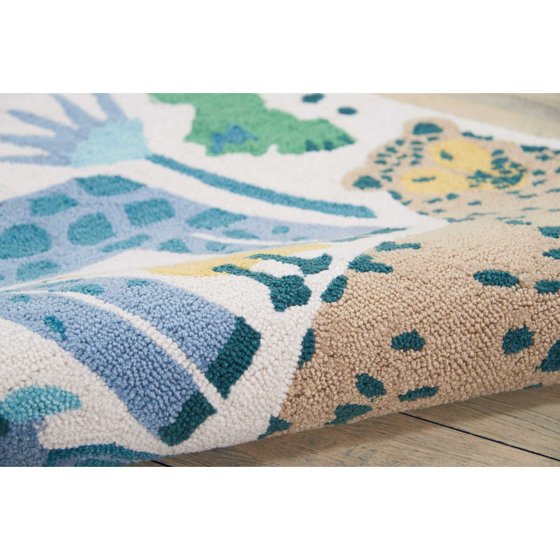 Tapis bleu pour enfant Charline, Rectangle 2 pi 3 po x 3 pi 9 po