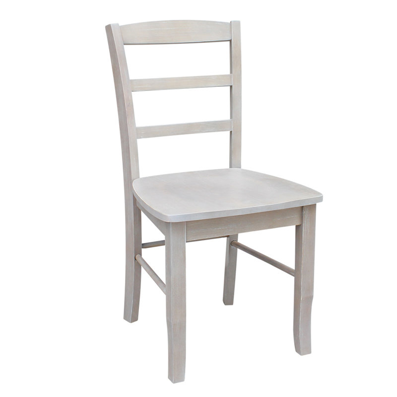 Klynn Solid Wood Dining Chair, Washed Gray Taupe