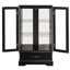 Vitrine lumineuse en verre avec tablettes réglables - Vitrine élégante à 2 portes et tiroir intégré, ampoule incluse-307845404-307845402