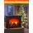 Electric Fireplace Lantern with Realistic LED Flame Effect, USB Battery Powered