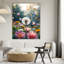 Décoration murale pissenlit papillon en verre trempé-1930637088