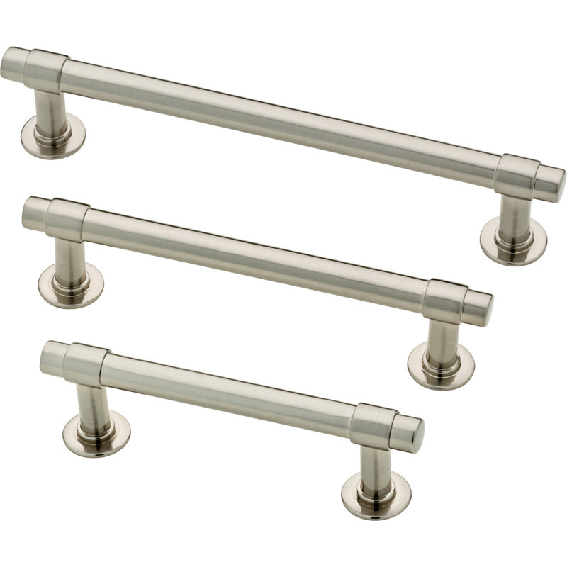 Poignée barre 4 po Francisco Antimicrobial, Nickel satiné, 4"