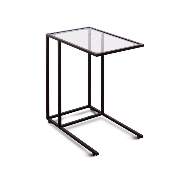 Tahani Glass Top End Table