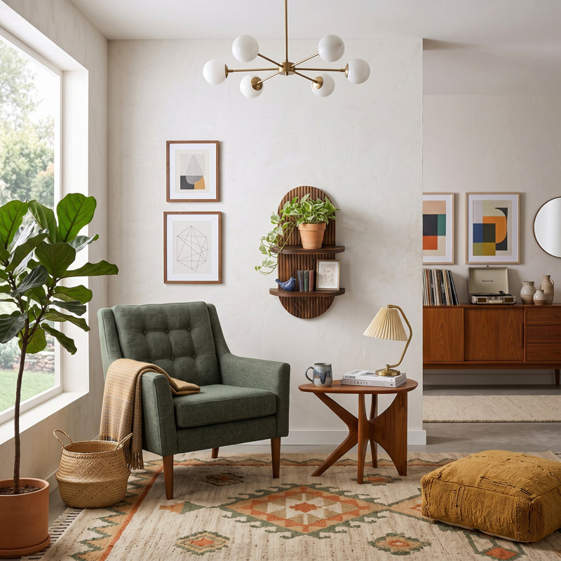 2-Tier Wall-Mounted Solid Wood Floating Shelves