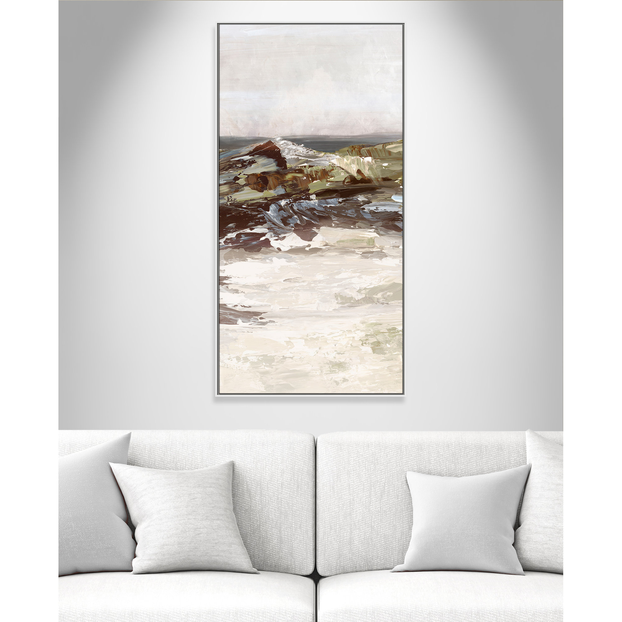 Stoney Peak Print by , 61.5" H x 31.5" W, White
