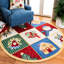 Tapis floral en laine crocheté à la main Paget-581580060