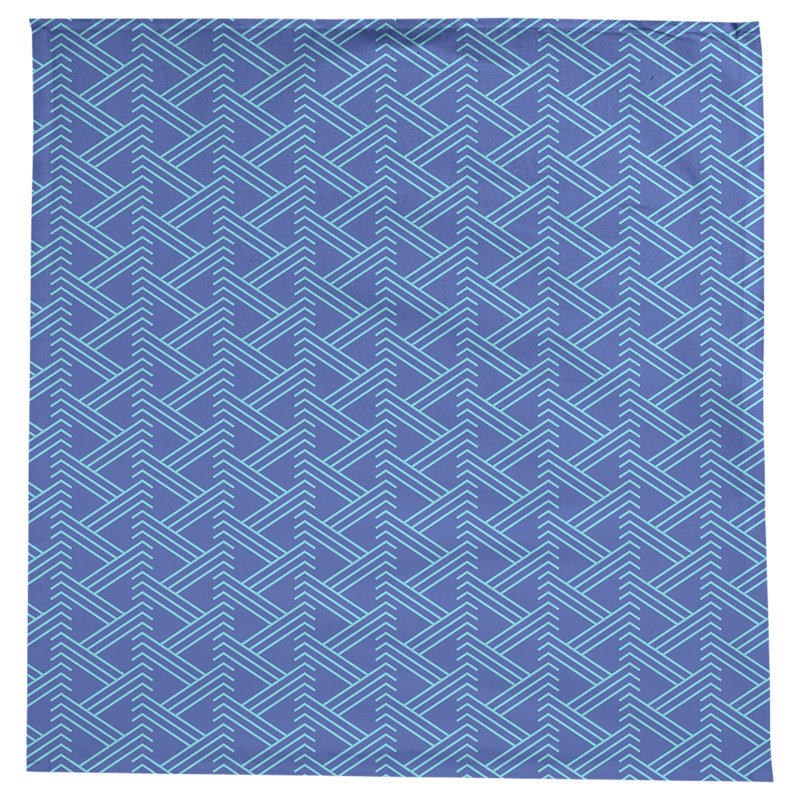 Nappe zig zag classique, Bleu / bleu sarcelle