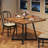 Square Dining Table, 31.5" Industrial Dinner Table-1364510771-1365590149
