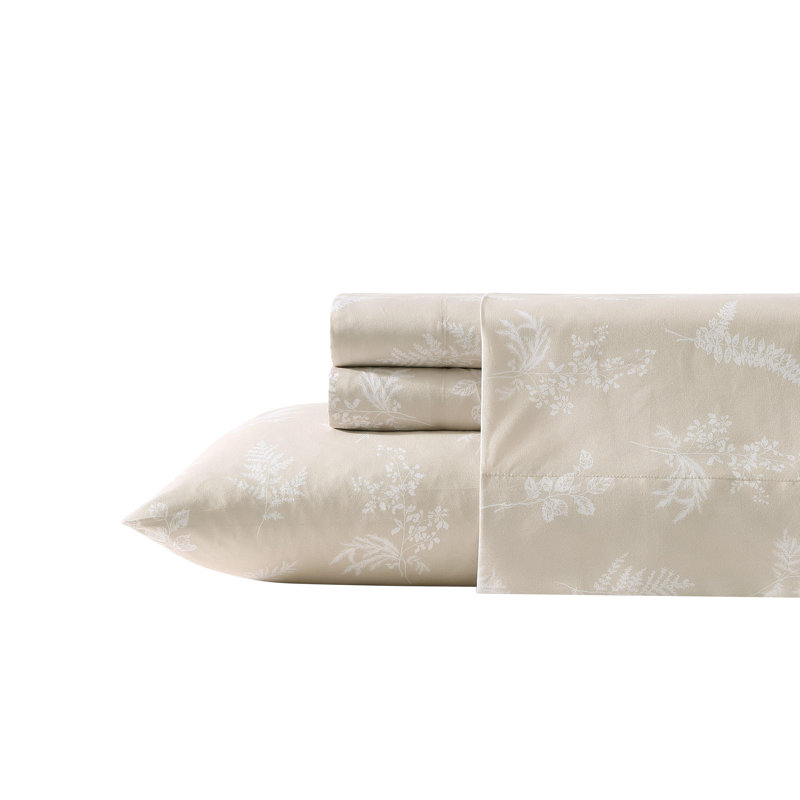 Wrangler Printed Cozy Novelty Sheet Sets, Full Sheet Set with 2 Pillowcases, Foliage Beige