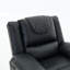 Fauteuil inclinable noir en polyuréthane chauffant et inclinable à massage pour personnes âgées-2048372451