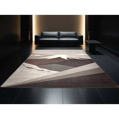 Tapis gris délavé à la machine Pacchiana