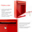 Trent Wall Mounted Galvanised Steel Lockable Weatherproof Post Box - 26x34x9cm-64111989