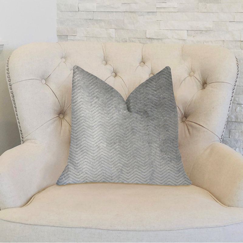 Coussin décoratif Luxury Moon, Très grand 20 po x 36 po, Gris / Argent