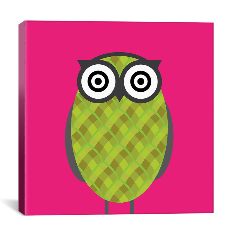 Nathan «Owl», reproduction sur toile, H 37 po x l 37 po x P 1,5 po, Rose