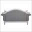 Causeuse Florian en tissu gris et blanc antique avec 3 coussins élégants pour les espaces de vie modernes