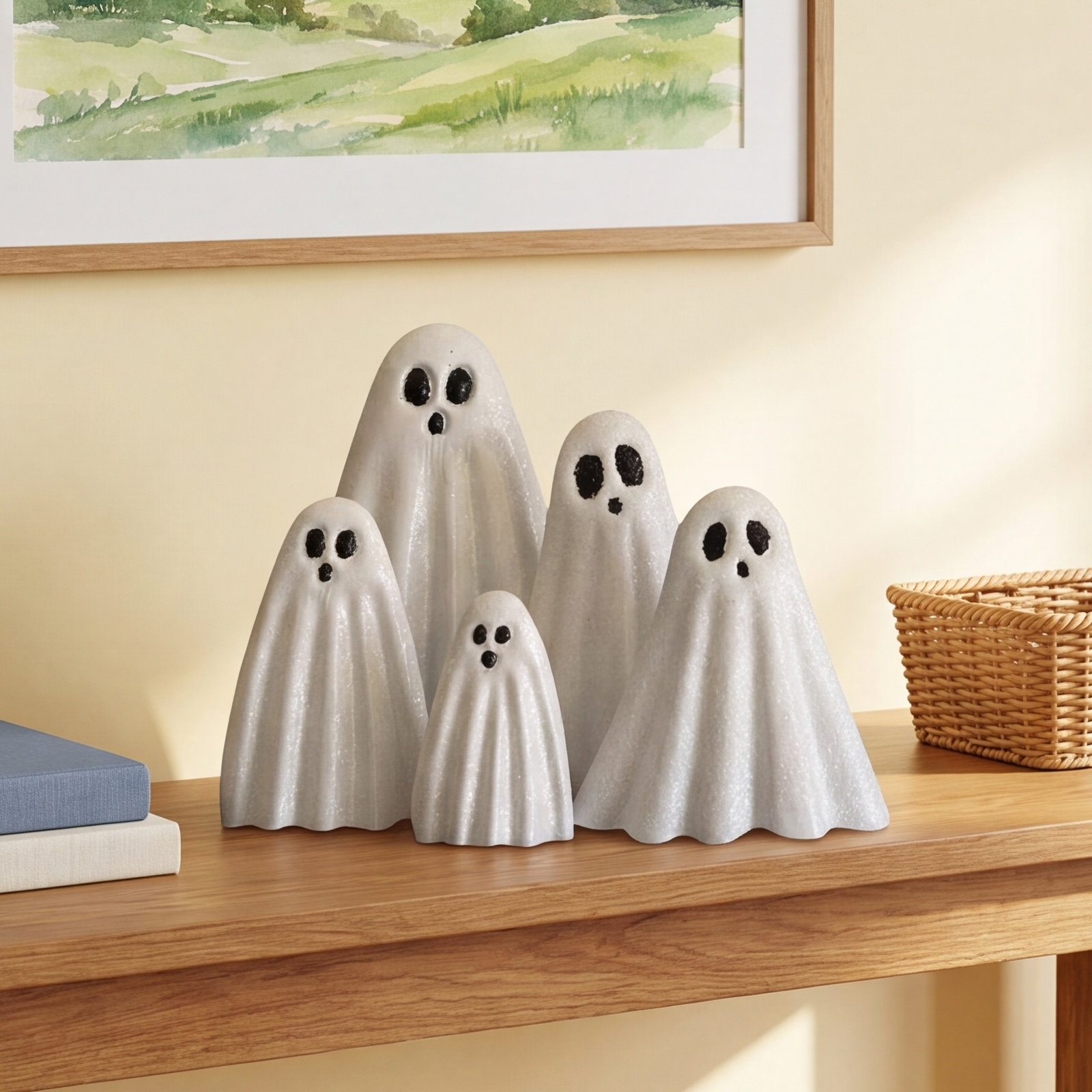 SET OF FIVE HALLOWEEN GHOSTS