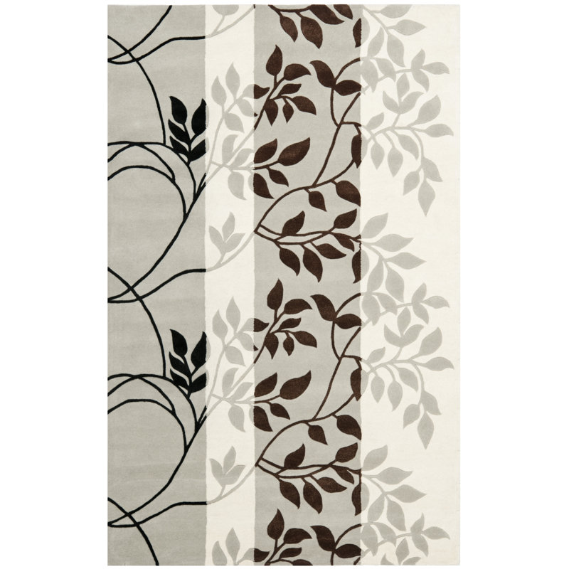 Tapis gris / chocolat Capri, Rectangle de 5 pi x 8 pi
