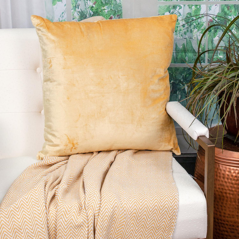 Coussin Parkbury, Polyester / Bourre en polyester, Jaune, 22 po x 22 po