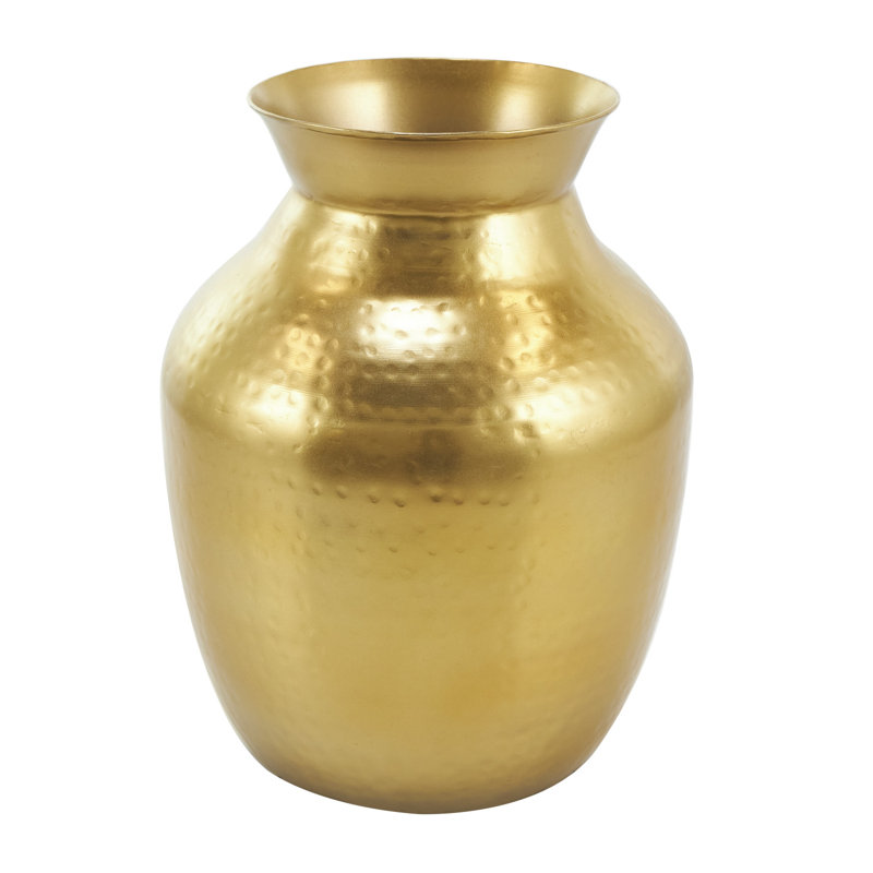 Vase décoratif en métal martelé